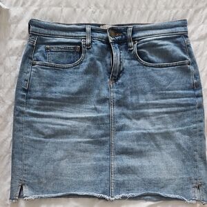 LOFT Light Blue Denim Mini Skirt